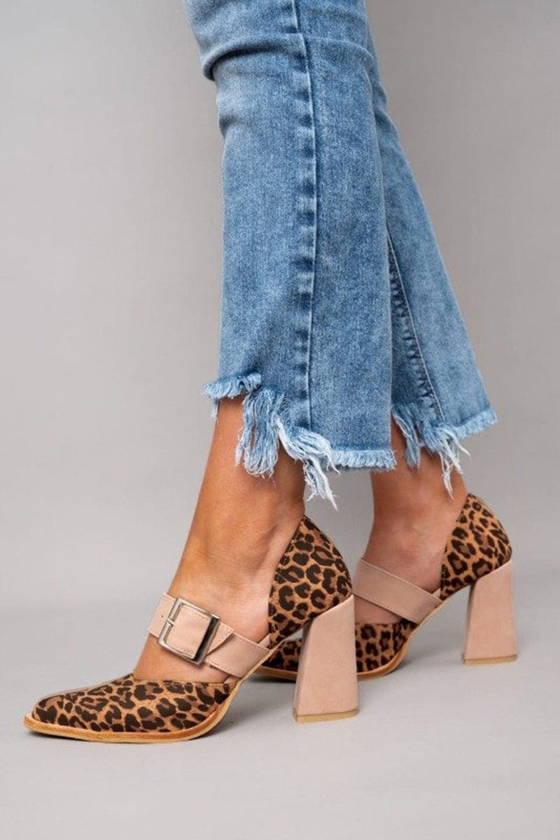 Barbara | Tacones Bloque con Estampado de Leopardo