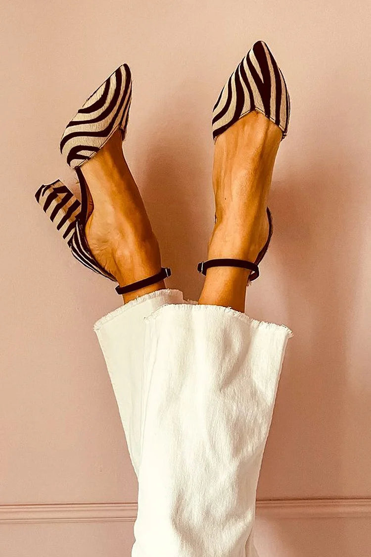 Alice | Tacones de Punta con Estampado de Cebra