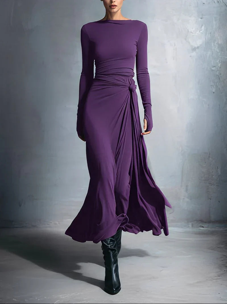 Naiara ❘ Vestido maxi con nudo lateral