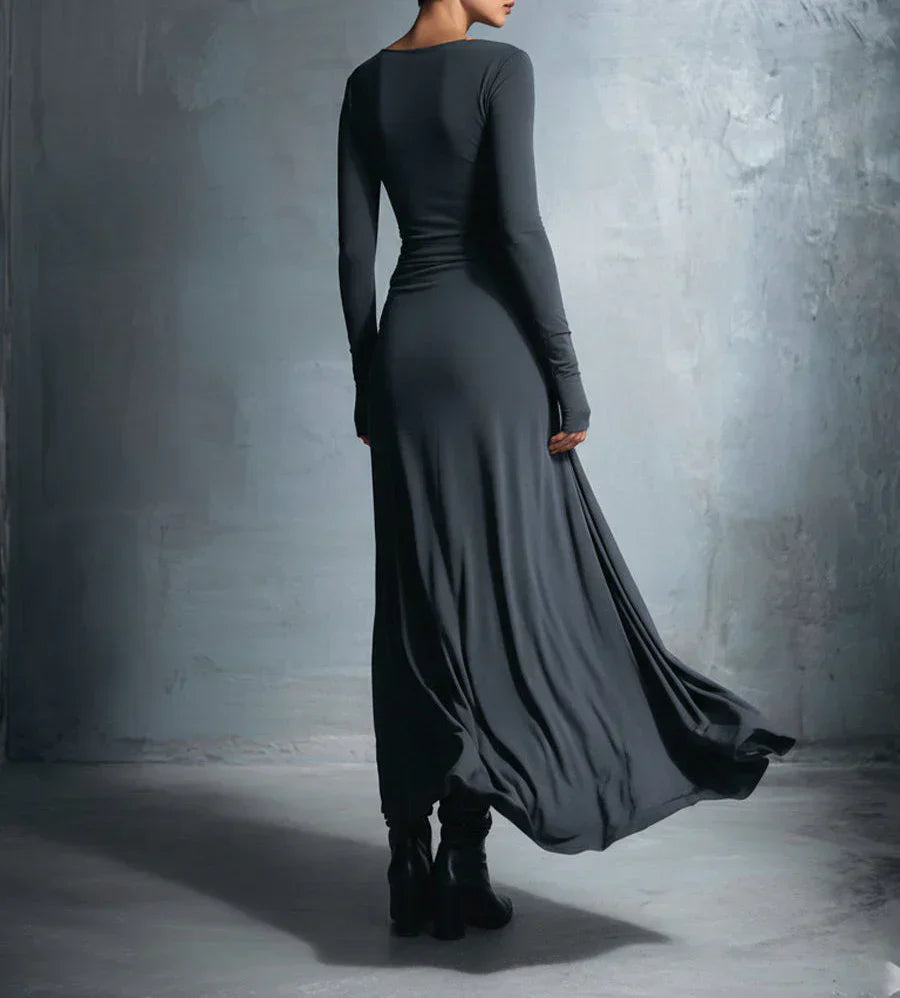 Naiara ❘ Vestido maxi con nudo lateral