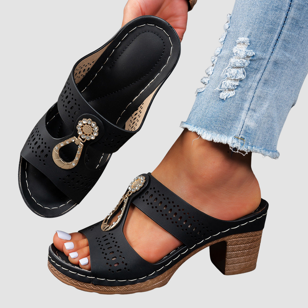Linda | Sandalias ortopédicas de confort con tacón alto