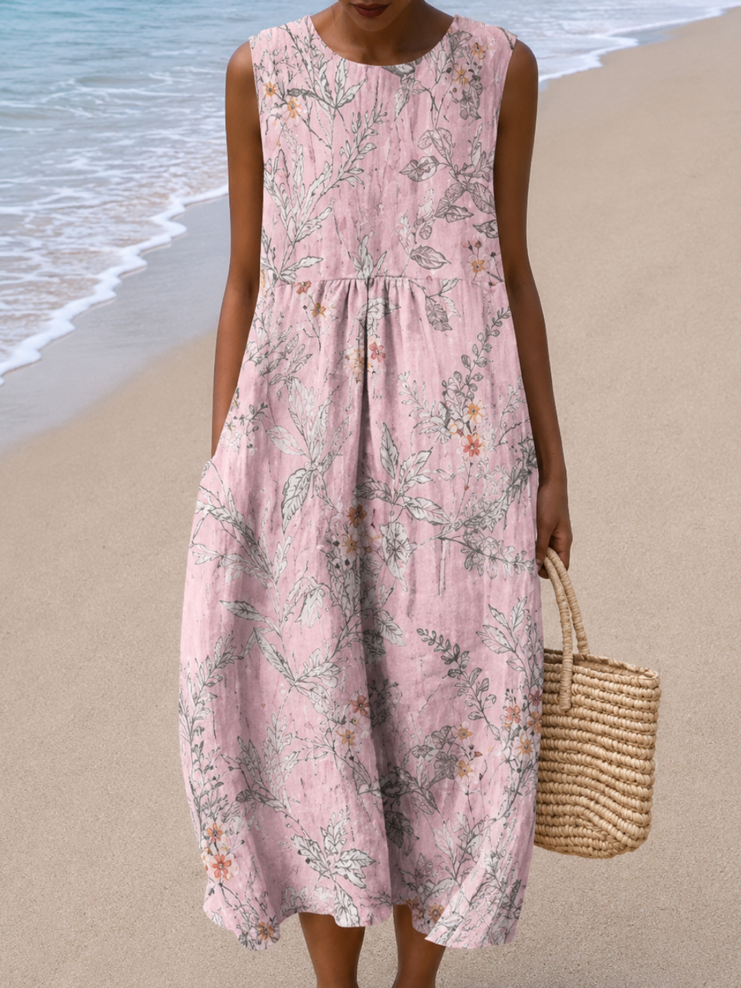 Brooklyn - Vestido Midi Sin Mangas de Corte Relajado para Mujeres