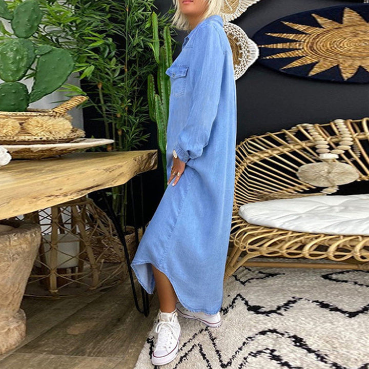 Adeline | Vestido Camisero de Denim