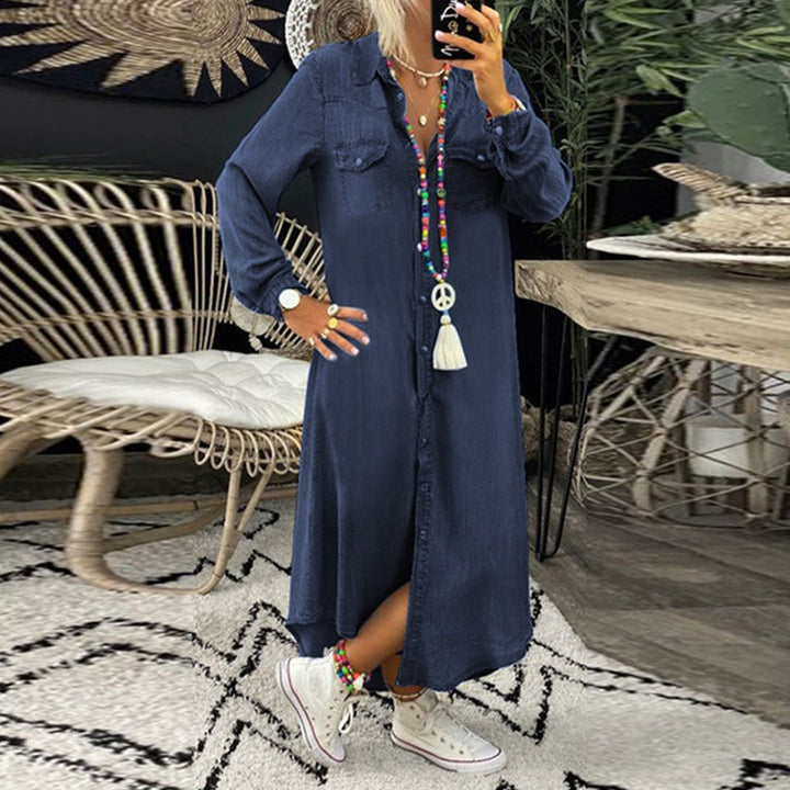 Adeline | Vestido Camisero de Denim