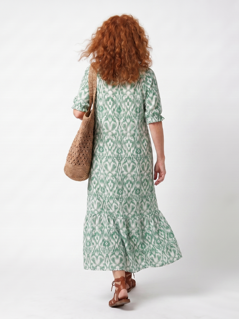 Ilara | Vestido Midi con Escote en V y Borlas