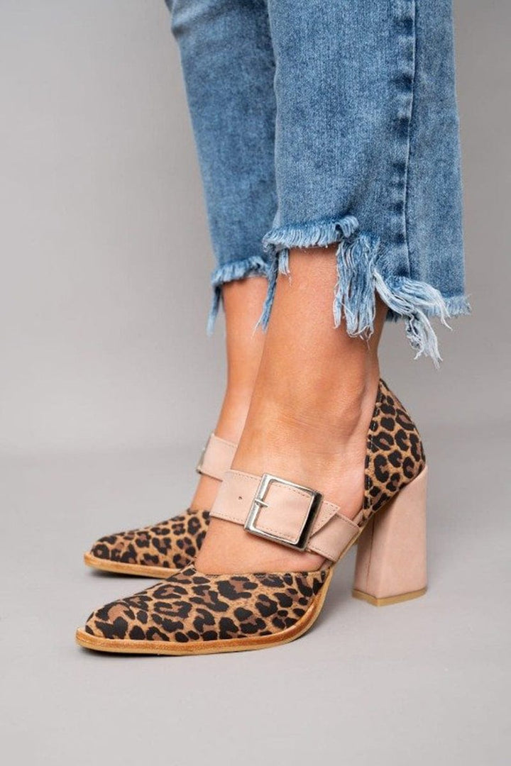 Barbara | Tacones Bloque con Estampado de Leopardo