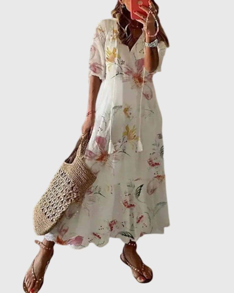 Ramona | Vestido Maxi Boho Vintage de Verano