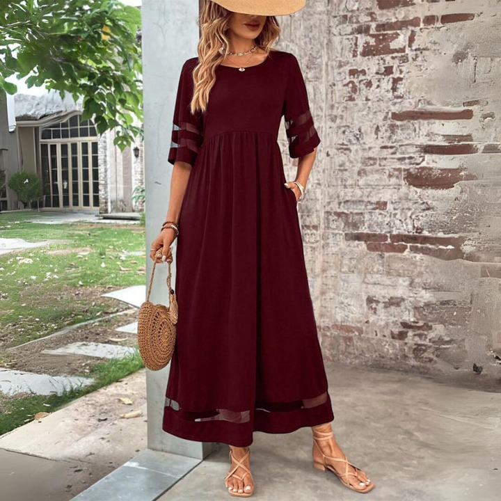Cerelia | Vestido Midi Que Acentúa la Cintura