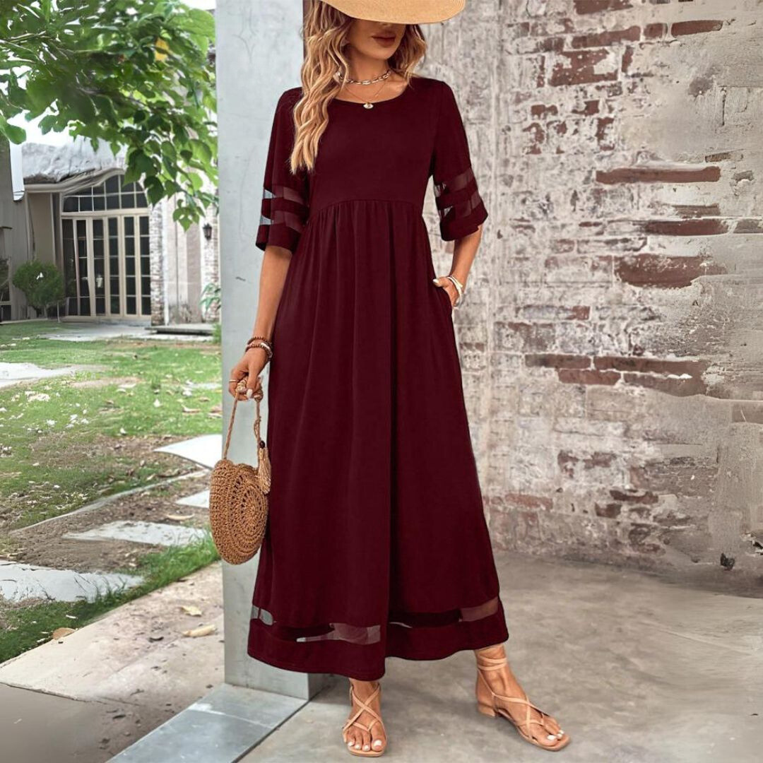 Aubrey™ – Vestido midi que favorece y suaviza el abdomen