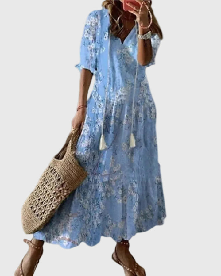 Ramona | Vestido Maxi Boho Vintage de Verano
