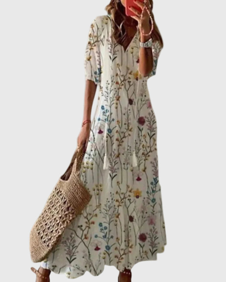 Ramona | Vestido Maxi Boho Vintage de Verano