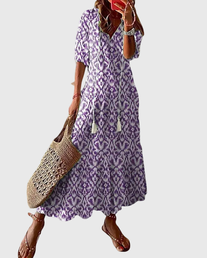 Ramona | Vestido Maxi Boho Vintage de Verano