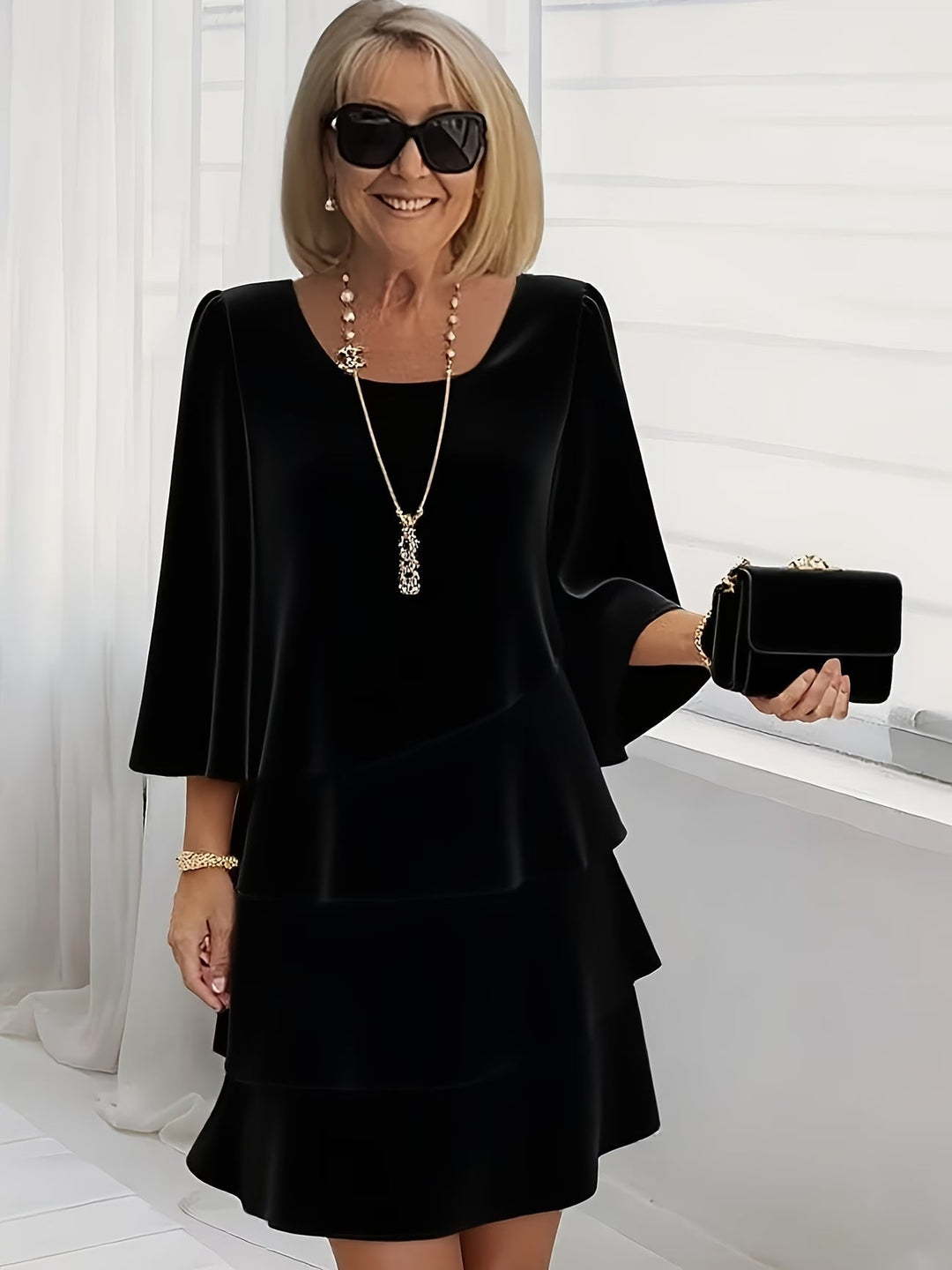 Catherine - Vestido Elegante y Confortable con Volantes