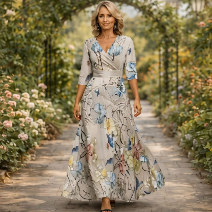 Lillian | Vestido Maxi Fluido Estilo Envolvente