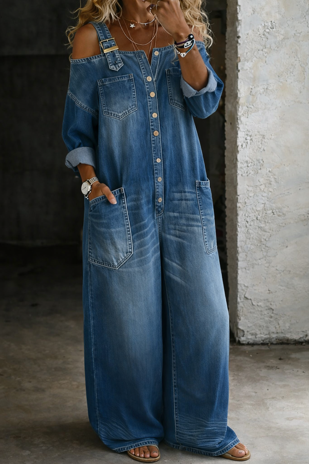 Ludovina™ | Camisa vaquera oversize de manga larga