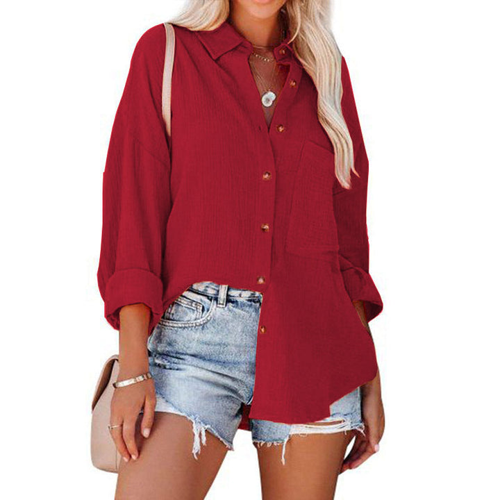 MADELYN | Blusa Casual de Manga Larga con Botones