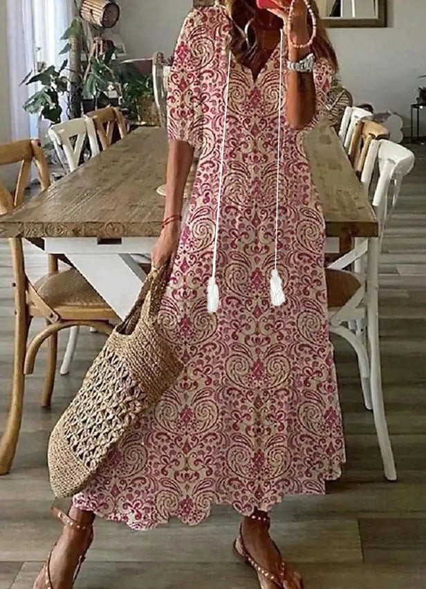 Ramona | Vestido Maxi Boho Vintage de Verano