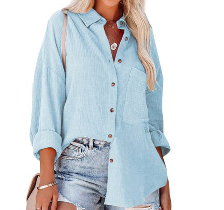 MADELYN | Blusa Casual de Manga Larga con Botones
