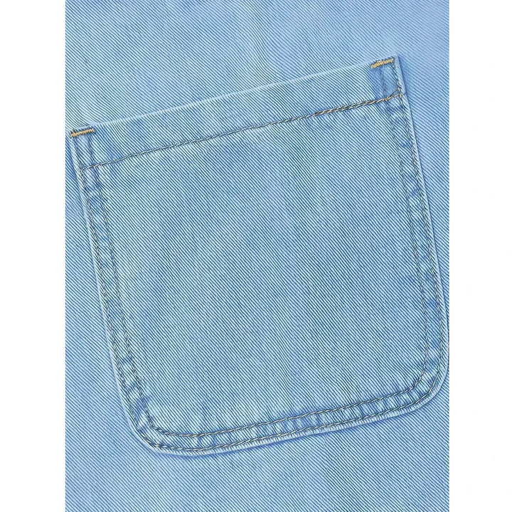 Honorata™ | Vestido vaquero sin mangas con franzido