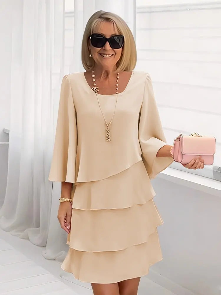 Catherine - Vestido Elegante y Confortable con Volantes
