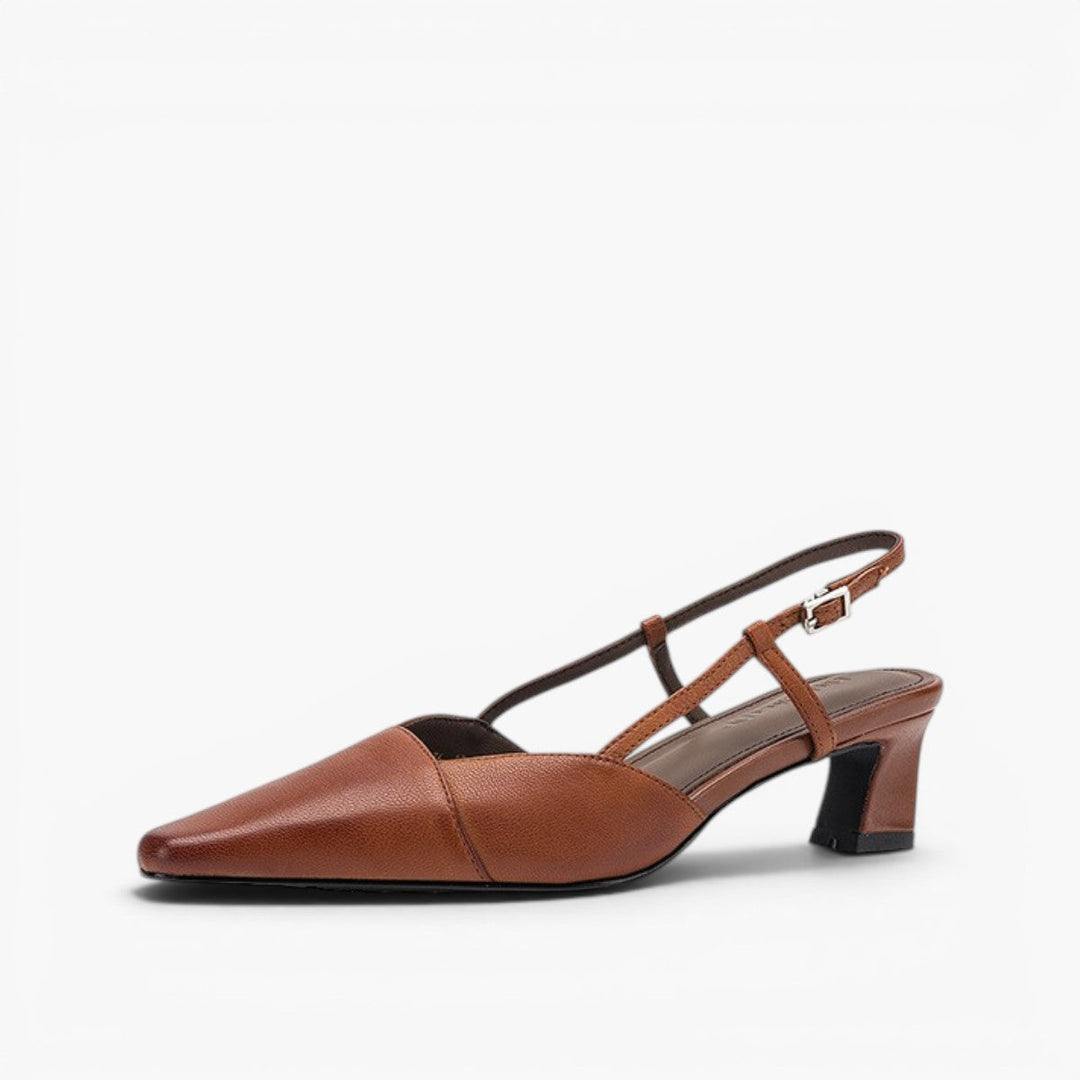 Serelle | Tacones de Cuero con Correa en el Talón
