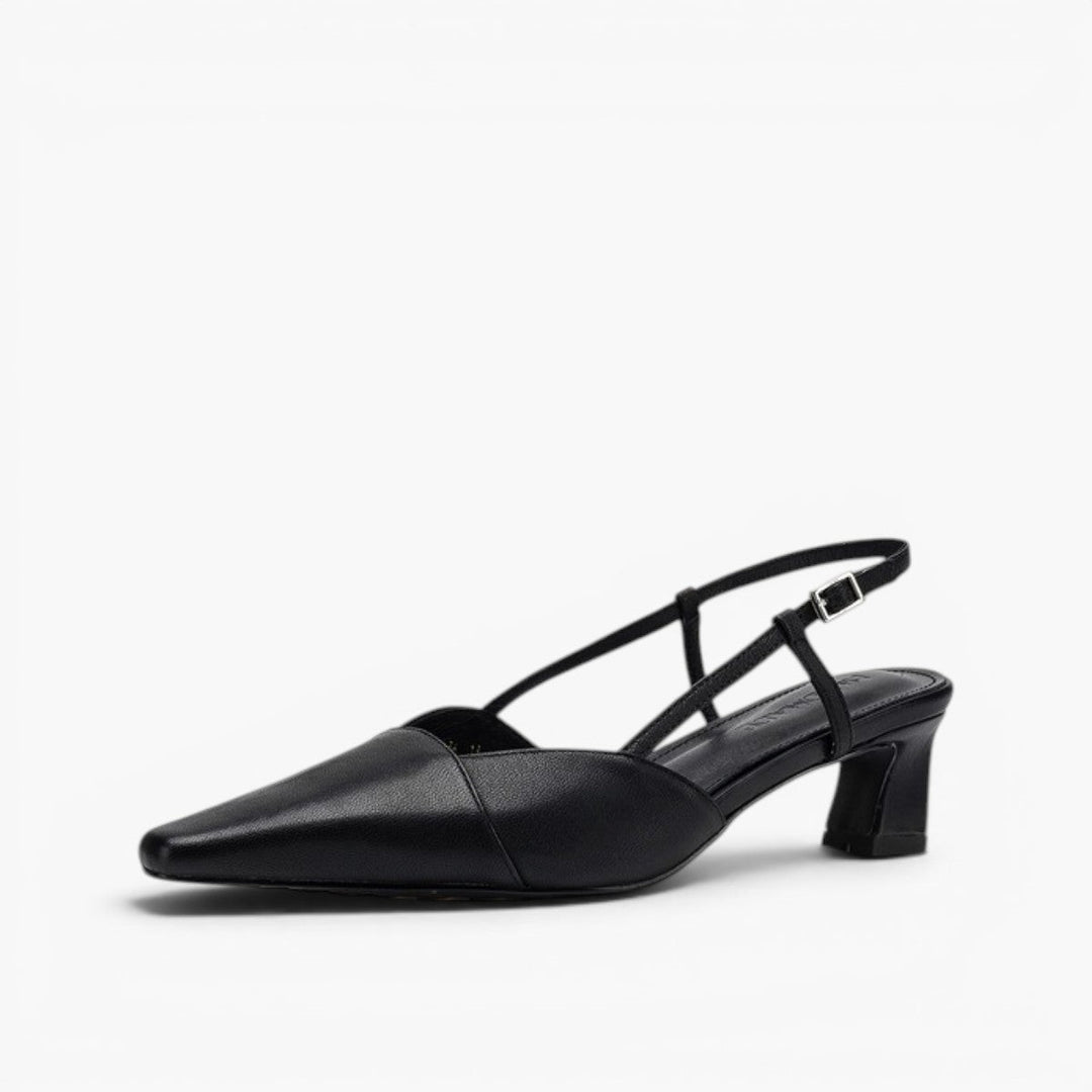 Serelle | Tacones de Cuero con Correa en el Talón