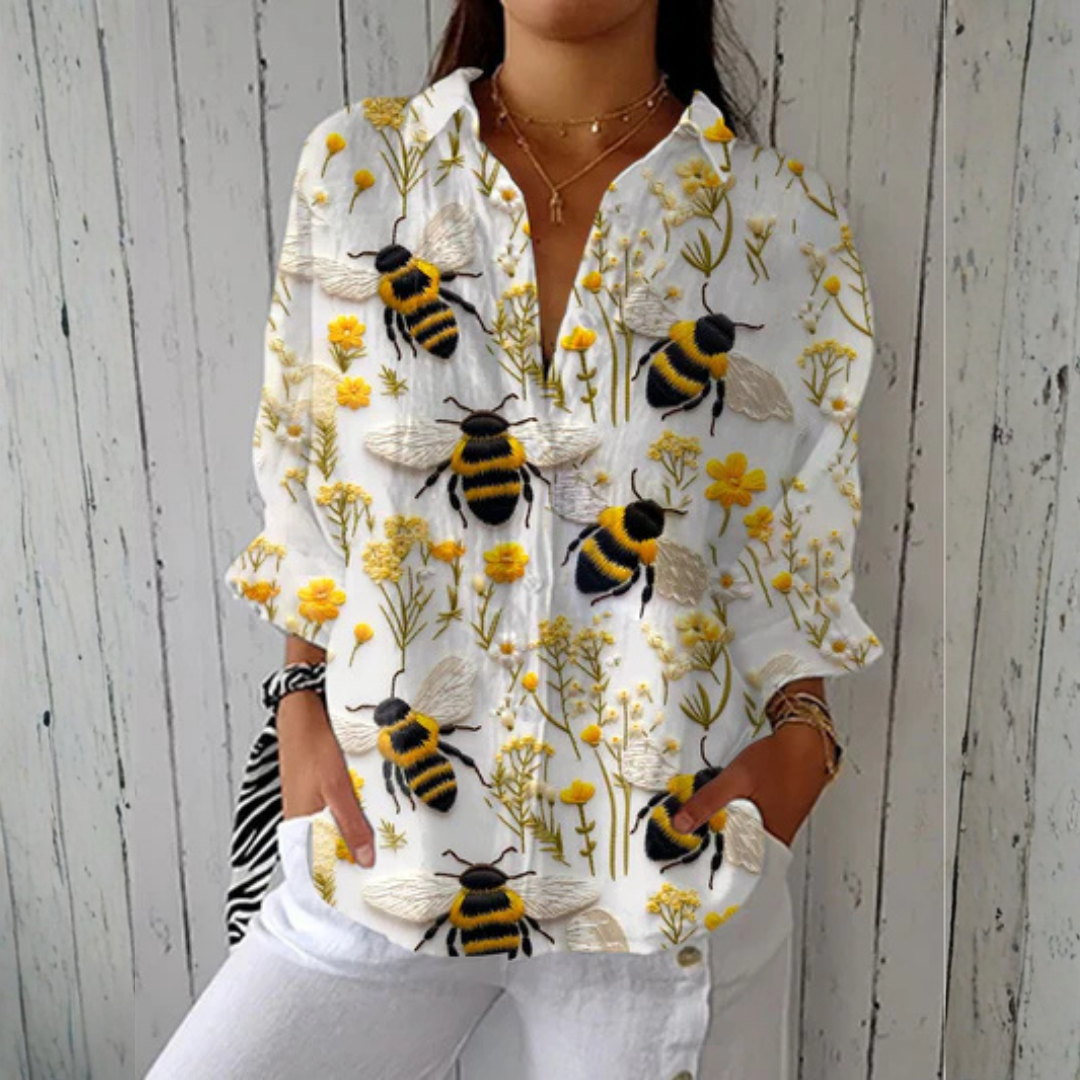 Nathalie™ | Blusa Abeja Dorada