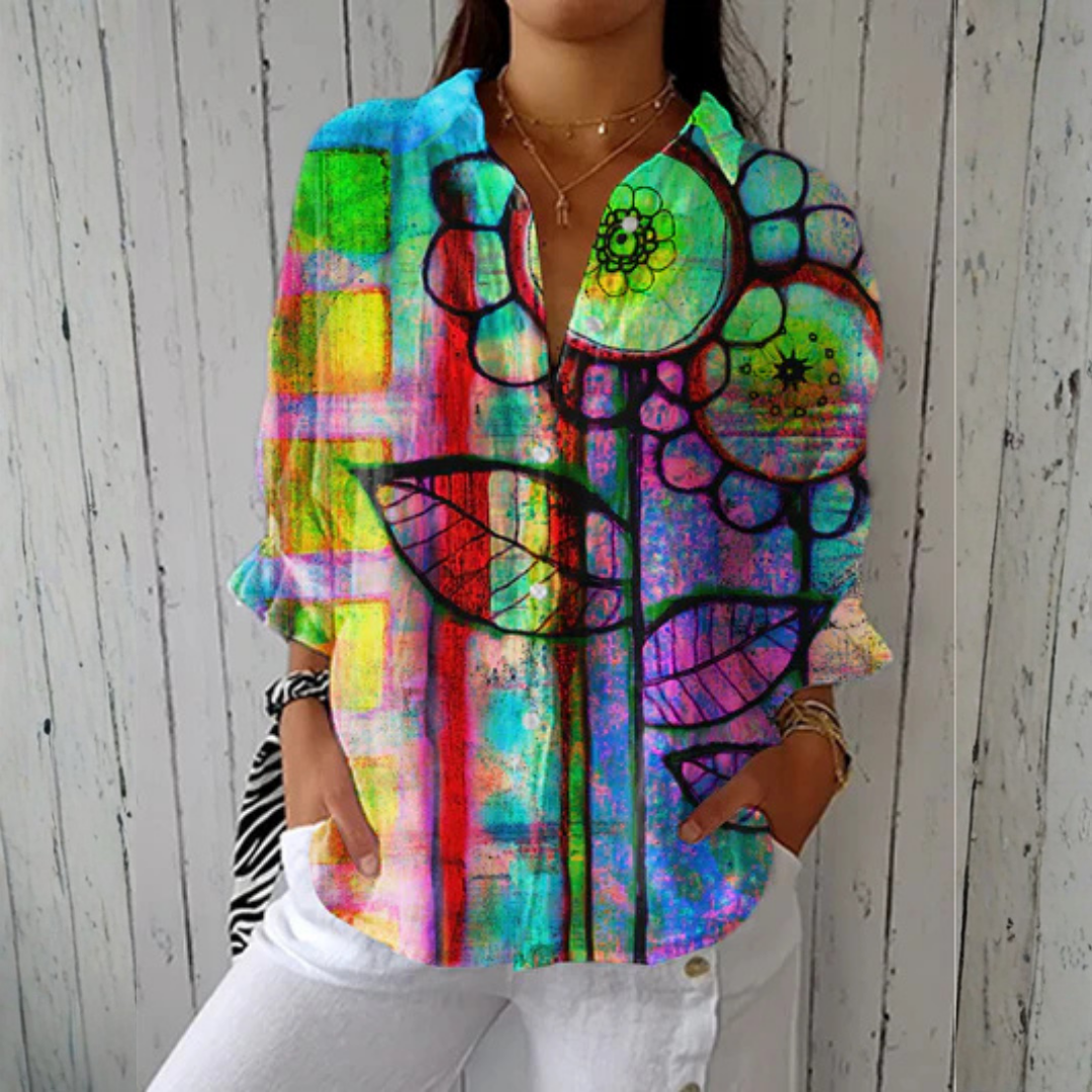 Bianca™ | Blusa Artística de Flores