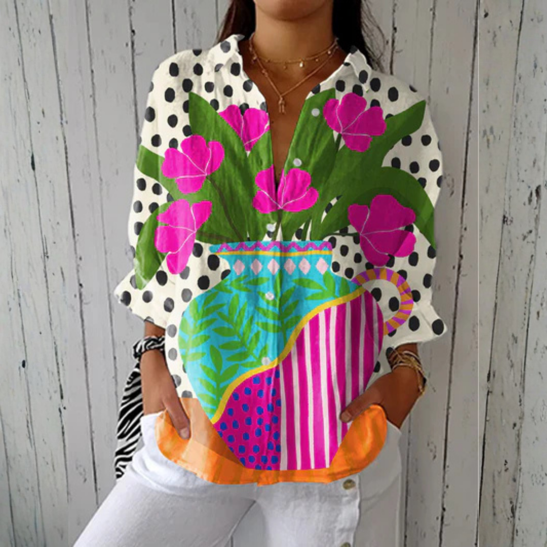 Donna™ | Blusa Jarrón en Flor