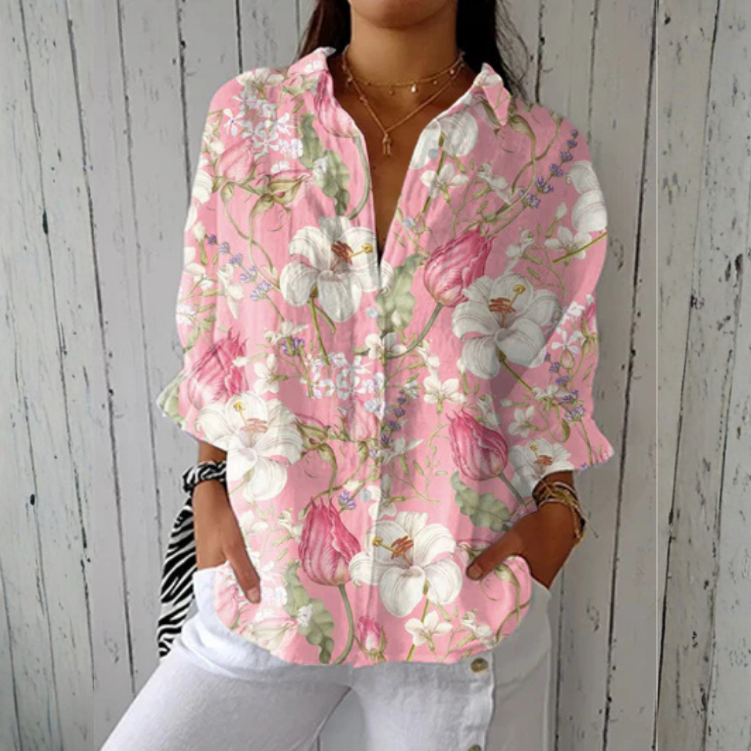 Hannah™ | Blusa Elegante de Flores