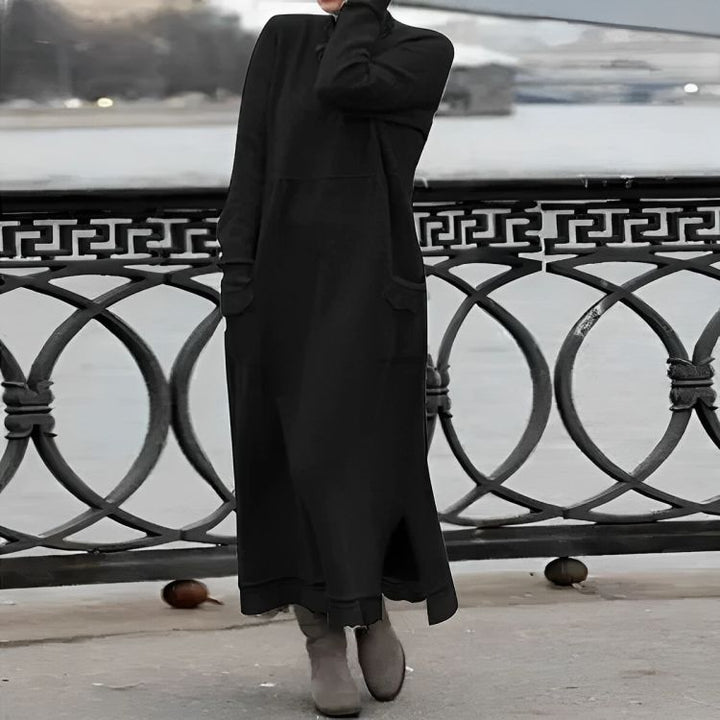 Vestido Maxi de Punto Mara – Vestido de Invierno Oversized de Manga Larga y Cómodo