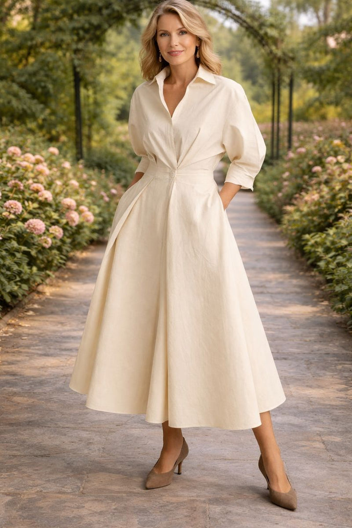 Monroe | Vestido Maxi Fluido con Cierre Frontal