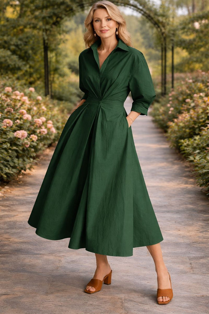 Monroe | Vestido Maxi Fluido con Cierre Frontal