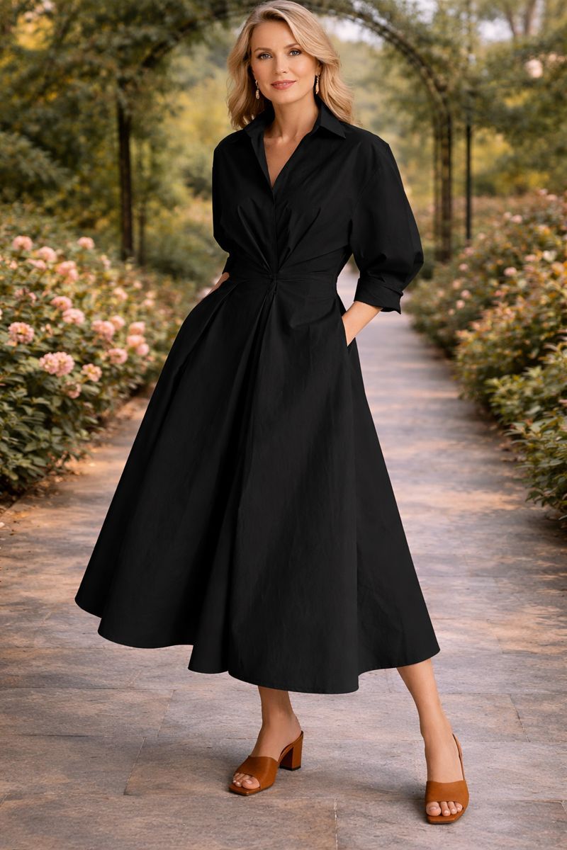 Monroe | Vestido Maxi Fluido con Cierre Frontal
