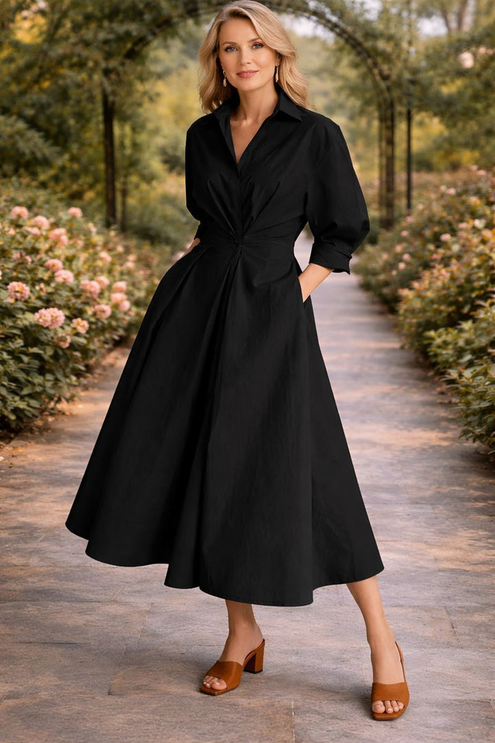 Monroe | Vestido Maxi Fluido con Cierre Frontal