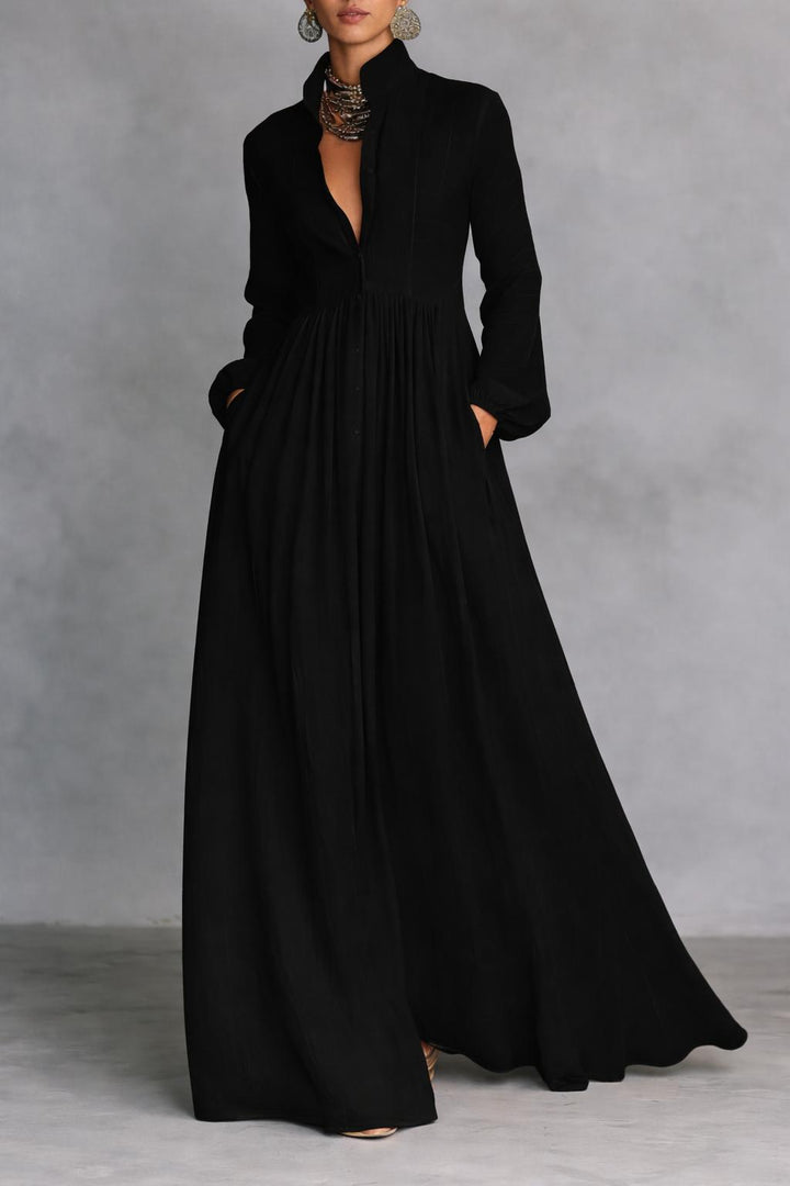 Serena - Vestido Maxi de Botones Fluidos