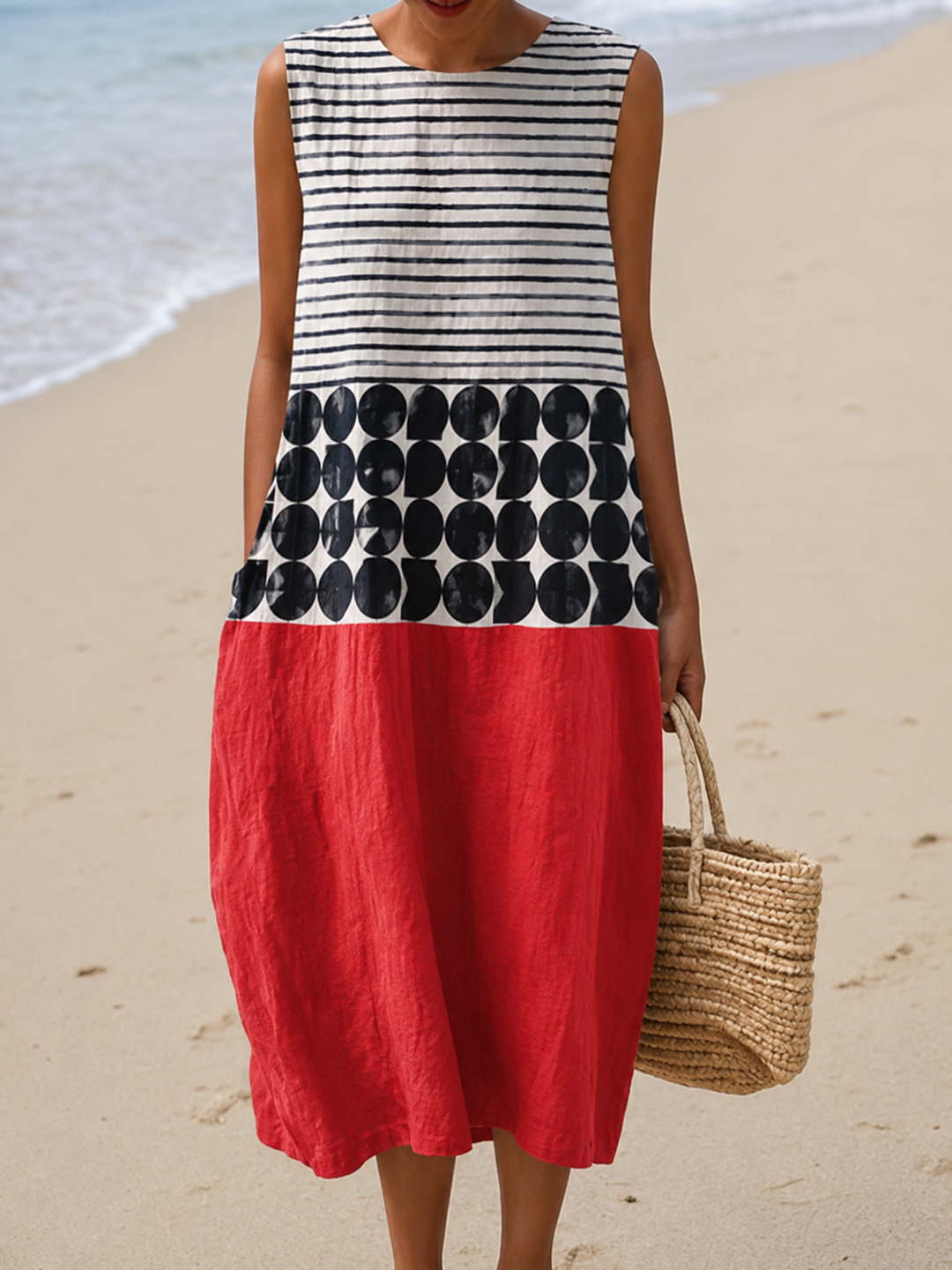 Vestido Midi Colorblock Jane™