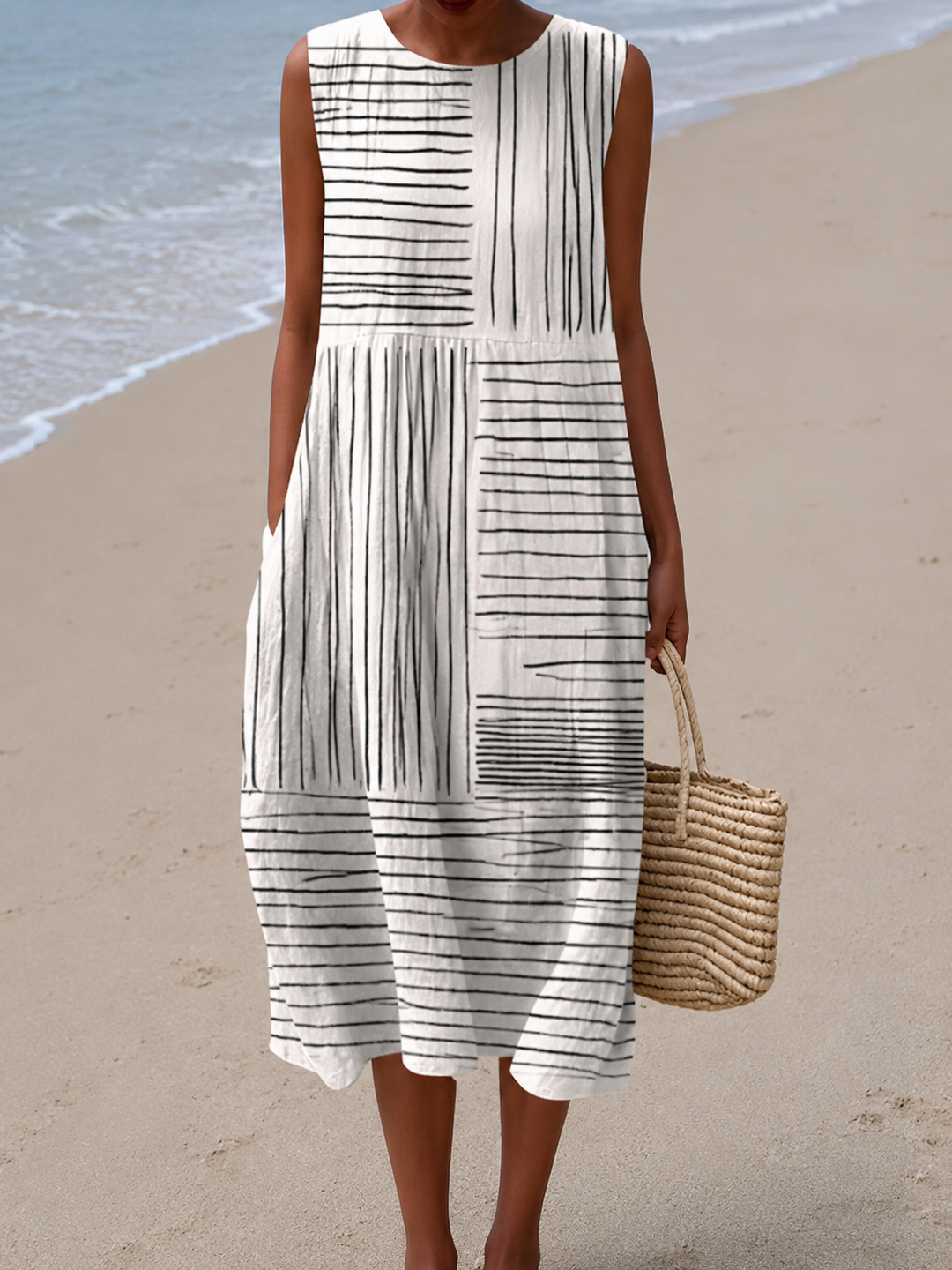 Rina™ Vestido Midi Impreso