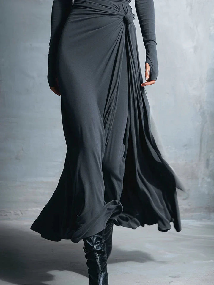 Naiara ❘ Vestido maxi con nudo lateral