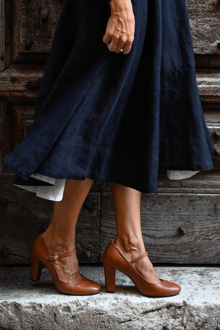 Elizabeth | Sandalias Cómodas de Tacón Bajo para Uso Diario