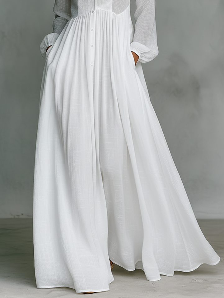 Serena - Vestido Maxi de Botones Fluidos