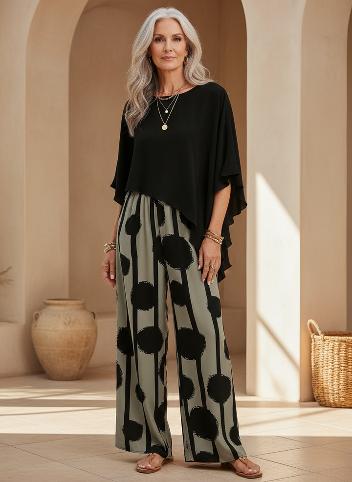 Valeriana™ | Conjunto Top Asimétrico y Pantalón Boho