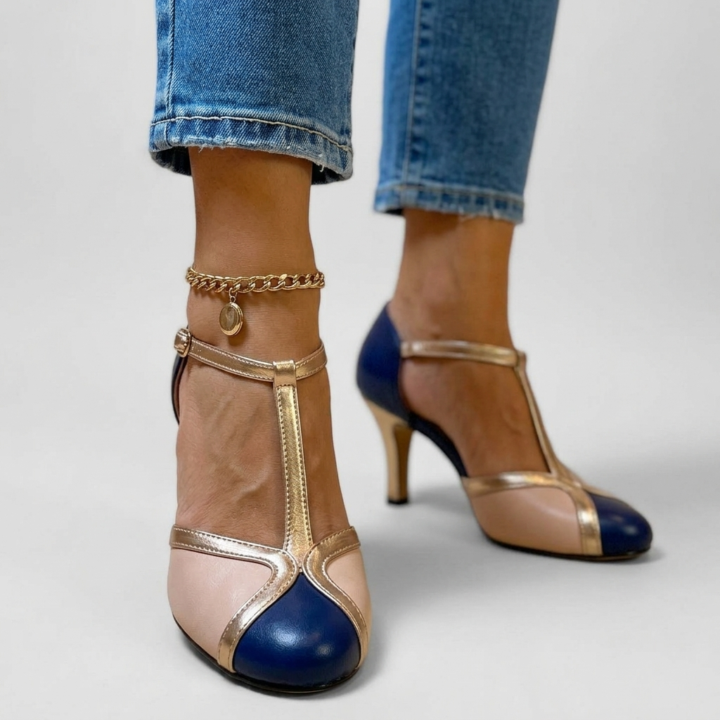 Susan | Tacones T-Strap de Comodidad Todo el Día