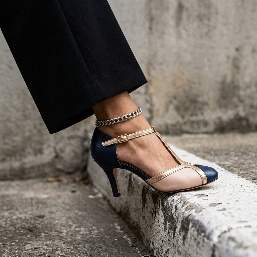 Susan | Tacones T-Strap de Comodidad Todo el Día