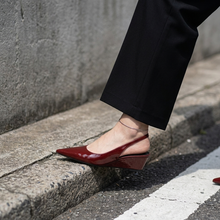Elena | Elegantes Tacones de Cuña con Correa
