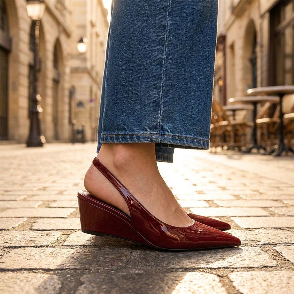 Elena | Elegantes Tacones de Cuña con Correa