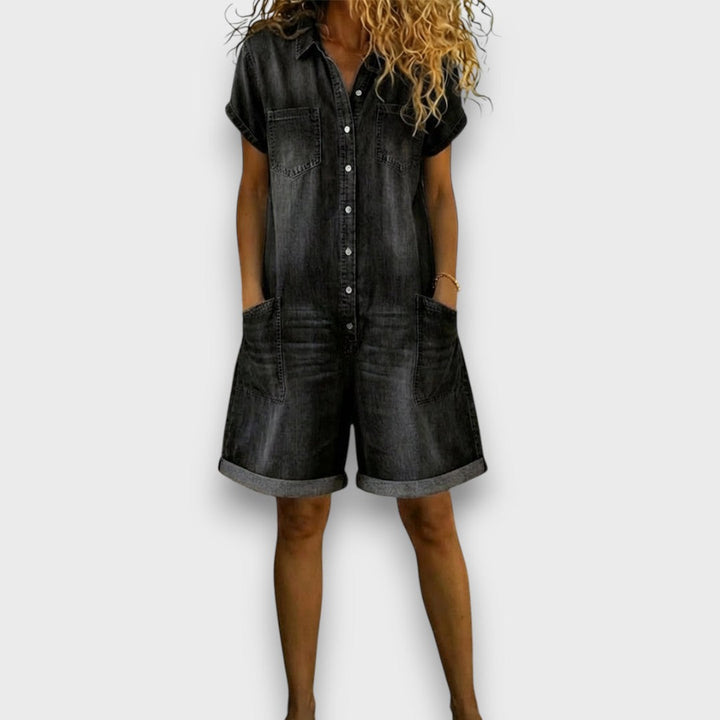 Cayetana™ | Conjunto vaquero camisa y short casual